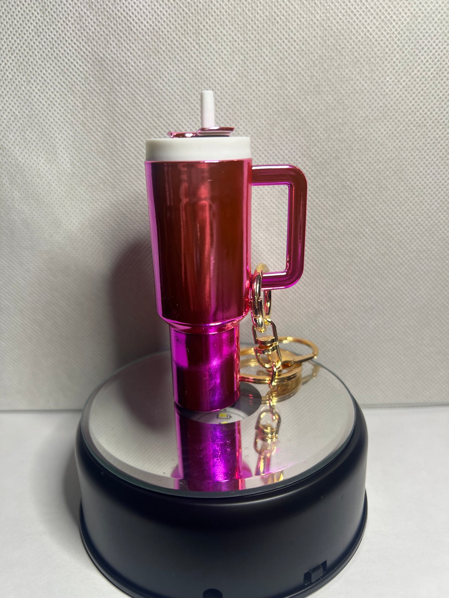 Pink Ombré “Puff, Puff, Pass” Mini Cup Keychain