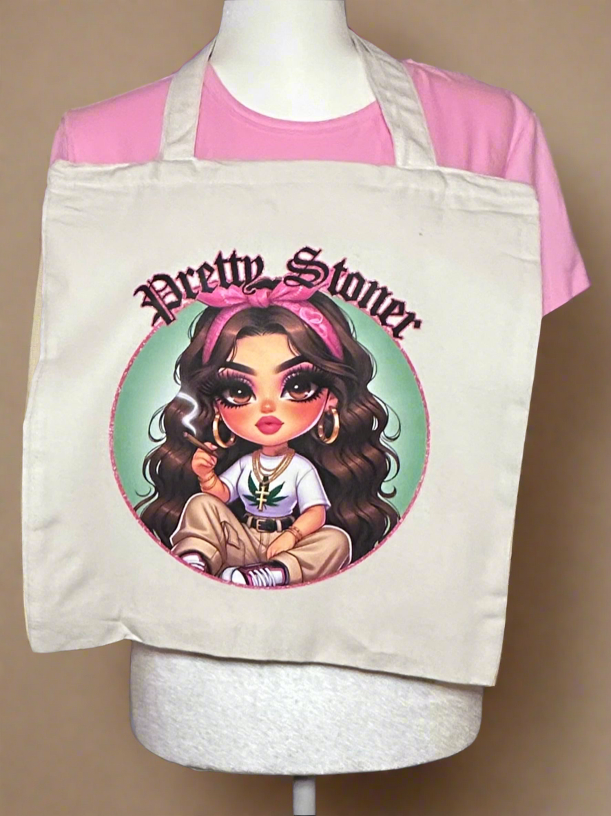 Pretty Stoner crop top & matching tote bag