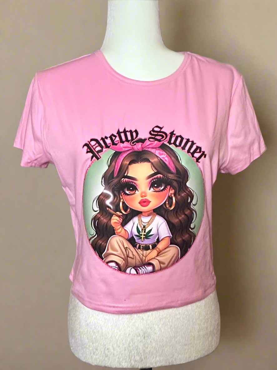 Pretty Stoner crop top & matching tote bag